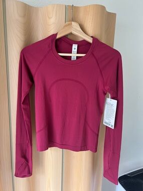 NWT lululemon Swiftly Long Sleeve Waist Length - Magenta Smoke